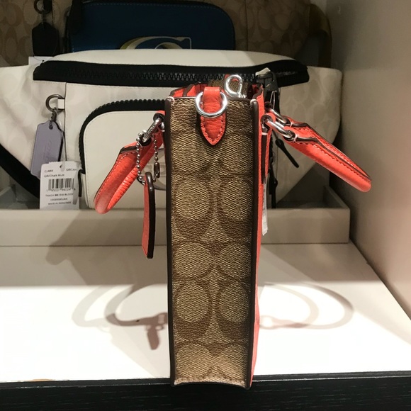 Coach North South Mini Tote With Signature Canvas - Picture 5 of 14